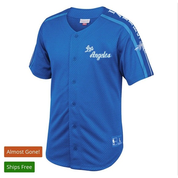 New Mitchell & Ness Los Angeles Lakers Winning Team Button Front Jersey Sz XLT - Picture 1 of 7